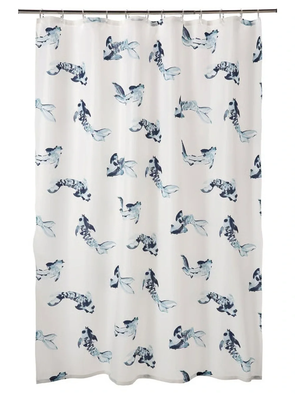 Koi Fish Blue White Shower Curtain